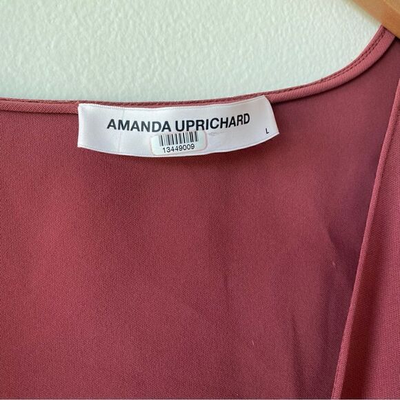 Amanda uprichard red/maroon long sleeve blouse large - Picture 5 of 6